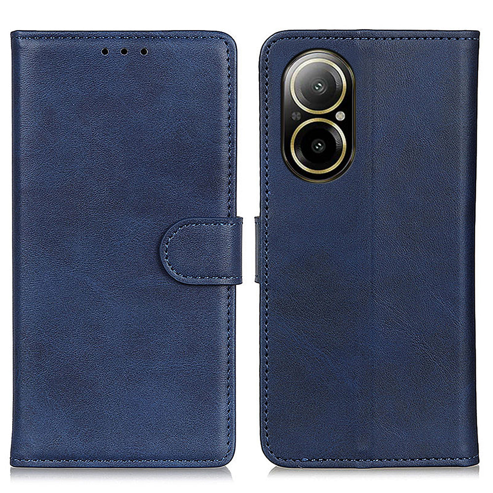 For Realme C67 4G Case PU Leather Viewing Stand Smart Phone Cover with Cowhide Texture For Realme C67 4G Case PU Leather Viewing Stand Smart Phone Cover with Cowhide Texture